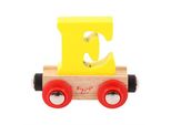 Binario Ferroviario In Legno Bigjigs Rail Wagon - Lettera E