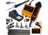 Rosfix Stazione Di Saldatura 2 In 1 (Aria Calda E 900 M) Orange Husky OH660 Electric S Series + Materiale Di Riempimento Per Saldatura In Plastica Pp
