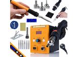 Stazione Di Spruzzatura Ad Aria Calda Rosfix 858D + 3 Ugelli + Set 11In1 Saldatore Di Precisione Con Lcd Rosfix Orange Rottweiler Electric S