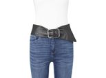 Ledergürtel HEINE, Damen, Gr. 95, schwarz, Gürtel