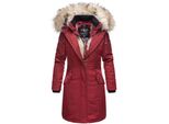 Navahoo Damen Warmer Wintermantel Winterparka Mit Kunstfell-Kapuze Daylight