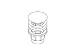 Kludi PUSH-OPEN Ablaufgarnitur G 1 1/4 FüR Waschtisch Mit ÜBerlauf Brushed Gunm, 10426N2-00 10426N2-00