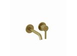Kludi Nova Fonte Pura Waschtisch-Wand-Einhandmischer 180 Ohne Ablaufgarnitur Brushed Gold 20244N015