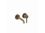 Kludi Nova Fonte Pura Waschtisch-Wand-Einhandmischer 180 Ohne Ablaufgarnitur Brushed Bronze 20244N115