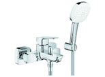 Grohe Eh-Wannenbatterie Cubeo 101814 Wandmontage Mit Brausegarnitur Chrom, 1018140000 1018140000