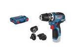 Akku-Bohrschrauber GSR 12V-35 FC Solo Professional, 12Volt Blau/Schwarz, Ohne Akku Und LadegeräT, Mit Flexiclick AufsäTzen, L-BOXX