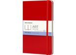 Moleskine 9788862930345 Moleskine Sketchbook, L/A5, 165G/Mq, Copertina Rigida, Rosso Chiaro