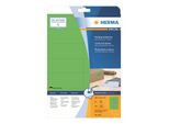 Herma Special - Carta - Opaca - Autoadesiva Permanente - Verde - 105 X 42,3 Mm 280 Etichette (20 Fogli X 14) Etichette
