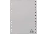 Durable Divisorio A4 In Pp 12 Tasti 1-12 Con Cavalierini Prestampati , Grigio, 651210
