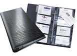Durable Porta Biglietti Da Visita Ad Anelli Visifix® Centium 200, Nero, 240301