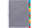 Durable Buste Intercalari A4 12 Tasti Con Cavalierini Colorati Termosaldati, Trasparente, 663319