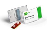 Durable Portanome Konvex 40X75 Mm Con Magnete, 25 Pezzi, Trasparente, 812319