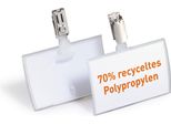 Durable Portanome Click Fold 54X90 Mm In Pp Con Clip, 25 Pezzi, Trasparente, 821619