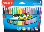 Penne In Fibra Maped Color'peps, Confezione Da 18 Pezzi