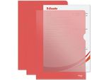 Portadocumenti Standard Esselte, Din A4, Pp, Rosso, 0,12 Mm