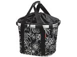 Klickfix 0303FS Borsa Da Città Reisenthel Bikebasket Fleur, 35X28X26Cm, Nero