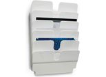Durable Espositore Da Parete Flexiplus 6 A4 Orizzontale, 6 Pezzi, Bianco, 1700014011