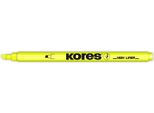 Kores Textmarker-Pen, Keilspitze: 0,5 - 3,5 Mm, Gelb