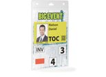 Durable Portanome A6 In Pp Con Fori Laterali E Foro Euro, 20 Pezzi, Trasparente, 852619
