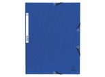 Cartella Con Chiusura Elastica E 3 Lembi In Cartoncino Manila 355 G, Per Formato Din A4 Blu
