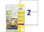 Avery Zweckform - Poliestere - Opaco - Adesivo Rimovibile - Bianco - 210 X 148 Mm 40 Etichette (20 Fogli X 2) Resistenti All'acqua (L4717REV-20)