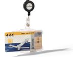 Durable Portabadge Con Chiocciola Yo-Yo Per 2 Tessere, 10 Pezzi, Trasparente, 821919