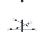 Lampadario Duomo 6 6Xe27 15W Acciaio 85X60X60Cm Sollux Lighting