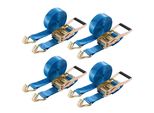 Arebos 4X Cinghie Di Tensione 8 M | Cricchetto E Gancio | 4000 Kg | 50 Mm En 12195-2