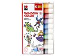 Marabu 306000000100 Marabu Kids Window Color, Set Di 10 Colori Assortiti