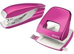 Leitz 1167308 Leitz HeftgeräT- & Locher-Set Nexxt Wow, Pink-Metallic