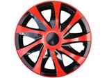 Copricerchi Copriruota Set Di 4 Auto Dracocs 13" Pollici Rosso/Nero"