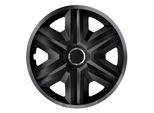 Coprimozzi Universali Copriruota Fast Lux Auto 14 Pollici Nero/Grafite 4 Pezzi