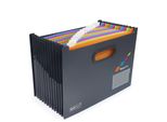 Rapesco 1489 Cartella Rapesco Supafile, Din A4, 13 Scomparti, Nero