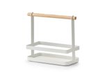 Portaspezie In Metallo Con Supporto In Bambù, 24 X 10 X 20 Cm