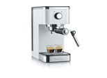 Macchina Per Caffè Espresso Graef Salita Es 401EU Con Portafiltro, Bianca – 15 Bar, Serbatoio Dell'acqua Da 1,25 Litri, Schiuma Di Latte, Funzione Acqua Calda, 1450 W, Accessori Inclusi