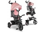 Lionelo Haari Triciclo Bambini Triciclo Bambini Manubrio Bici Carrozzina Rosa