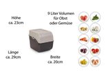 Novaliv 2X Grande 9L Perla Scatola Di Verdure Scatola Di Immagazzinamento Patate Scatola Di Immagazzinamento Frutta Contenitore Di Immagazzinamento Frutta Vaso