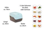 Novaliv 3X Medium 5L Potato Box Turchese Light Storage Container Storage Tin Kitchen Storage Container