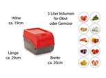 Novaliv 3X Medium 5L Potato Box Red Storage Container Storage Tin Kitchen Storage Container