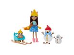 Divertente Decorazione Per Pupazzi Di Neve Enchantimals Con Bambola Scoiattolo Sharlotte (15,24 Cm), Figura Animale Walnut, 2 Figure Di Pupazzo Di Neve E Accessori