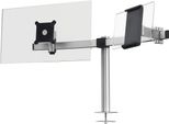 Durable Braccio Porta Monitor Pro Per 1 Monitor E 1 Tablet Con Perno Per Foro Passacavo, Argento, 508823