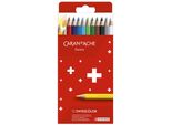 Caran D'ache 1284812 Matite Colorate Caran D'ache Swisscolor, Confezione Da 12 Pezzi