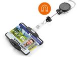 Durable Portabadge Con Chiocciola Yo-Yo Extra Strong Per 1 Tessera, Nero, 868901