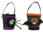 Rubies Trick Or Treat Bucket Pipistrello O Ragno, Led, Borsa Di Halloween Feltro : 6290934 - Pipistrello Motivo: 6290934 - Pipistrello