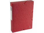 Scatola D'archivio Exabox Dorso 60 Mm Con Etichetta In Cartone Manila Scotten Nature Future, Din A4 Rosso