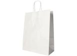 Papstar 88842 Papstar Papier-Tragetasche, 270 X 320 X 215 Mm, Weiß