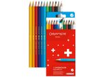 Caran D'ache 1285812 Caran D'ache Matite Colorate Swisscolor Aquarelle, Confezione Da 12 Pezzi