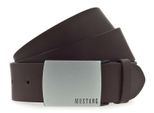 Mustang Pelle Cintura Classic Belt W90 Dark Brown Marrone Scuro