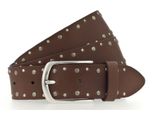 Mustang Pelle Cintura Rivet Leather Belt W75 Baileys Marrone
