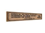 Vianmo Insegna In Legno 10X46 Cm Dreck Shuhen Stroh Haar Reiter